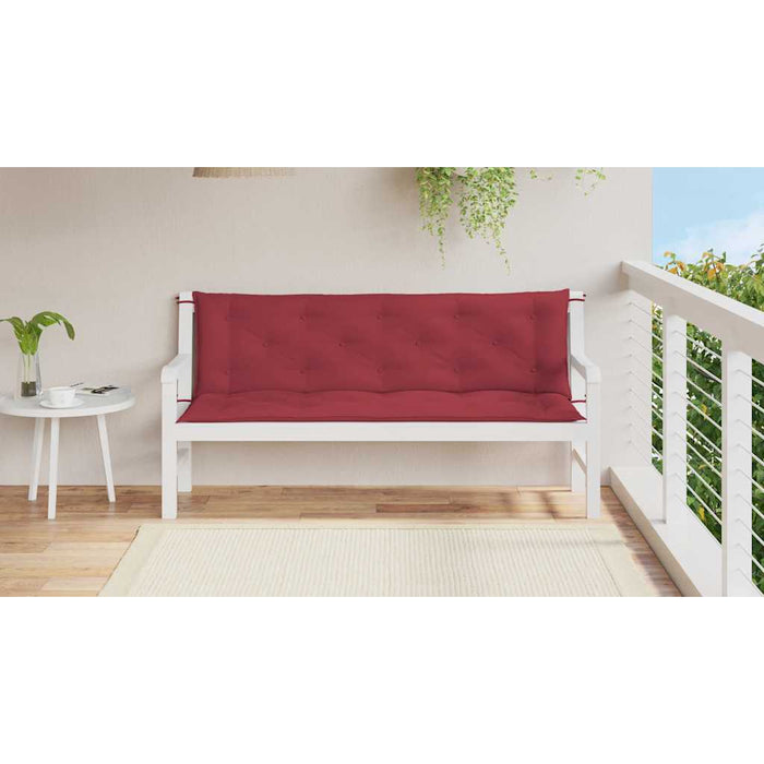 Pernă bancă de grădină roșu vin, 150x(50+50)x7cm, textil oxford WALTI