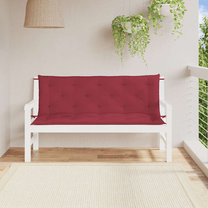 Pernă bancă de grădină roșu vin, 150x(50+50)x7cm, textil oxford WALTI