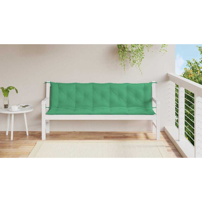 Pernă bancă de grădină, verde, 180x(50+50)x7cm, material oxford WALTI