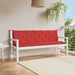 Pernă de bancă de grădină roșu 180x(50+50)x7 cm material oxford - WALTI WALTI