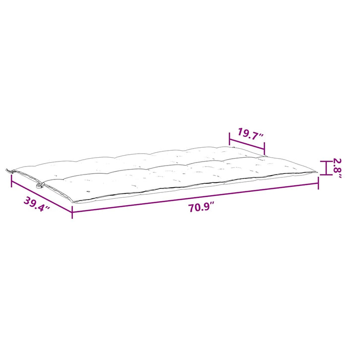 Pernă bancă de grădină roșu vin 100x(50+50)x7cm material oxford WALTI