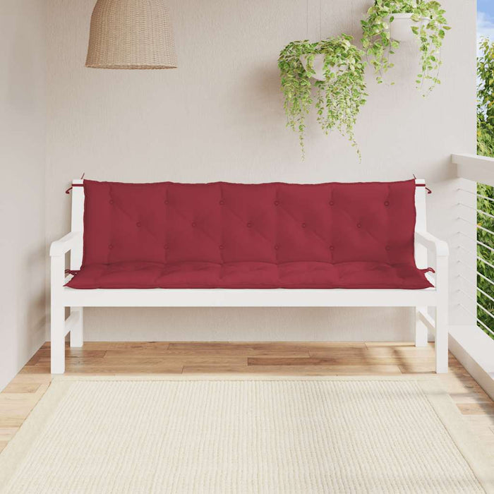 Pernă bancă de grădină roșu vin 100x(50+50)x7cm material oxford WALTI