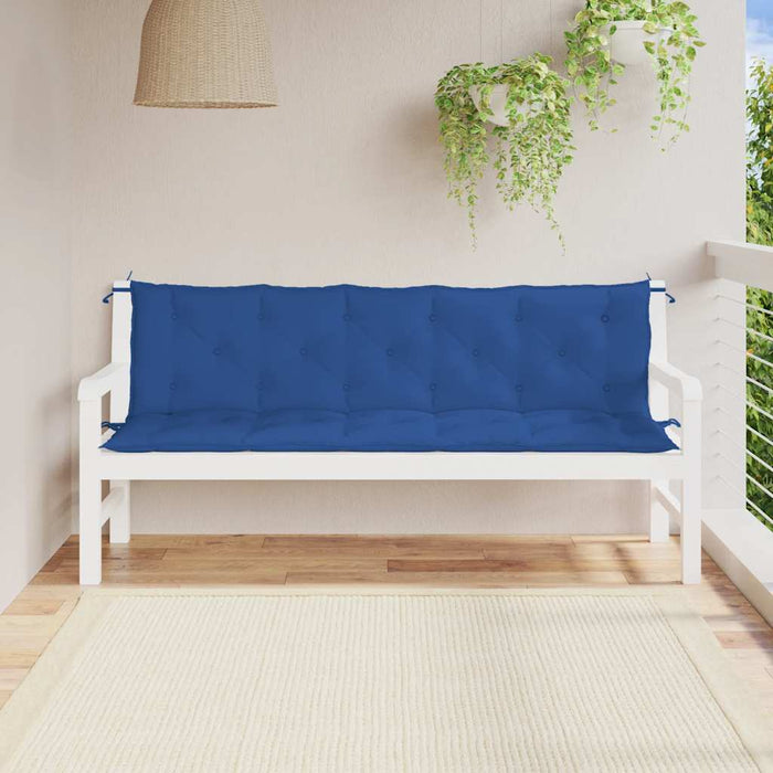 Pernă bancă de grădină albastru 180x(50+50)x7cm material oxford WALTI