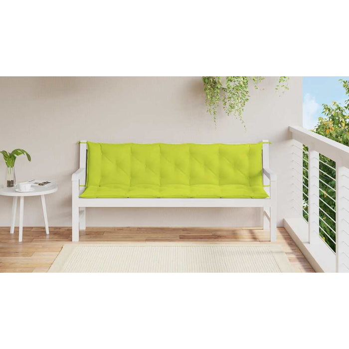 Pernă bancă grădină, verde aprins 180x(50+50)x7cm textil oxford - WALTI WALTI