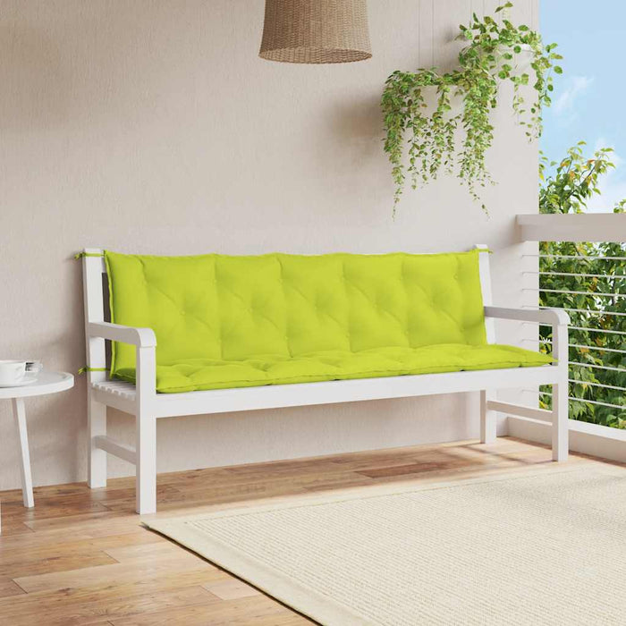 Pernă bancă grădină, verde aprins 180x(50+50)x7cm textil oxford - WALTI WALTI