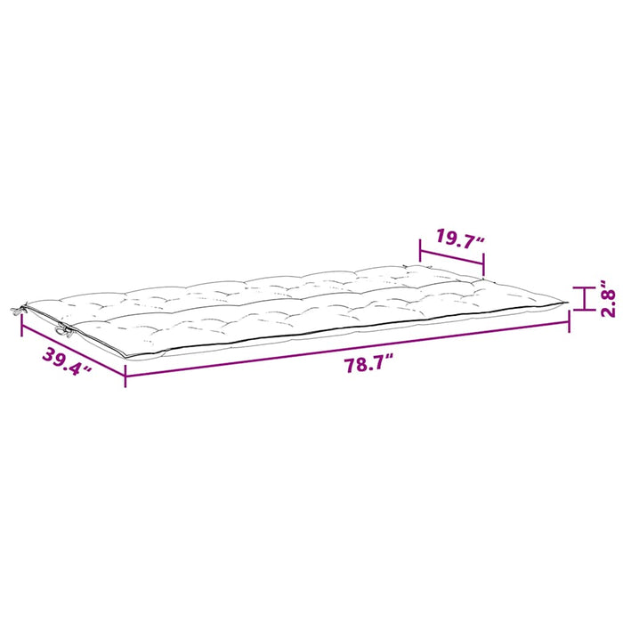 Pernă bancă de grădină antracit 200x(50+50)x7 cm textil oxford WALTI