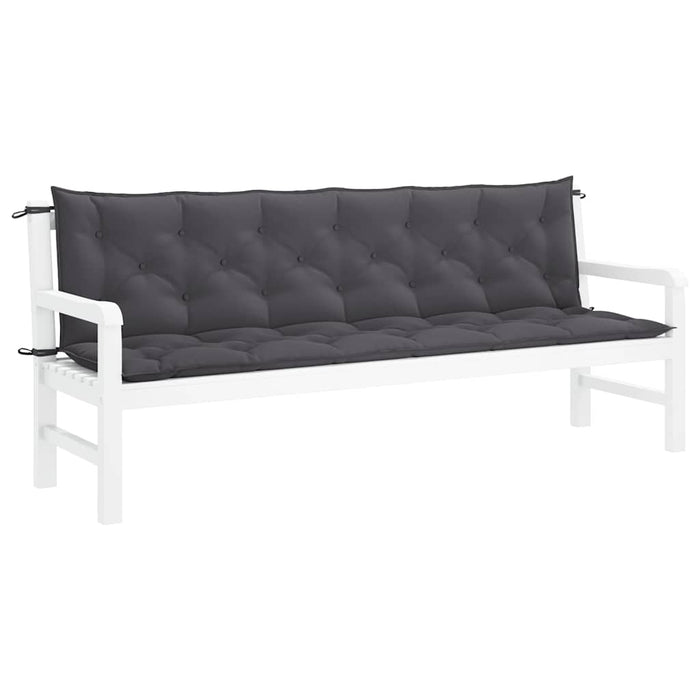Pernă bancă de grădină antracit 200x(50+50)x7 cm textil oxford WALTI