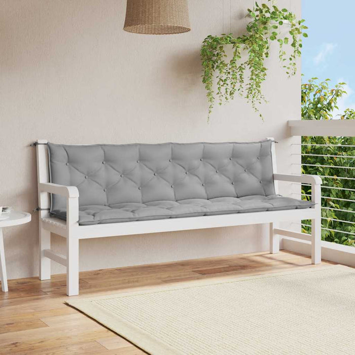 Pernă bancă de grădină, gri, 200x(50+50)x7 cm, material oxford - WALTI WALTI