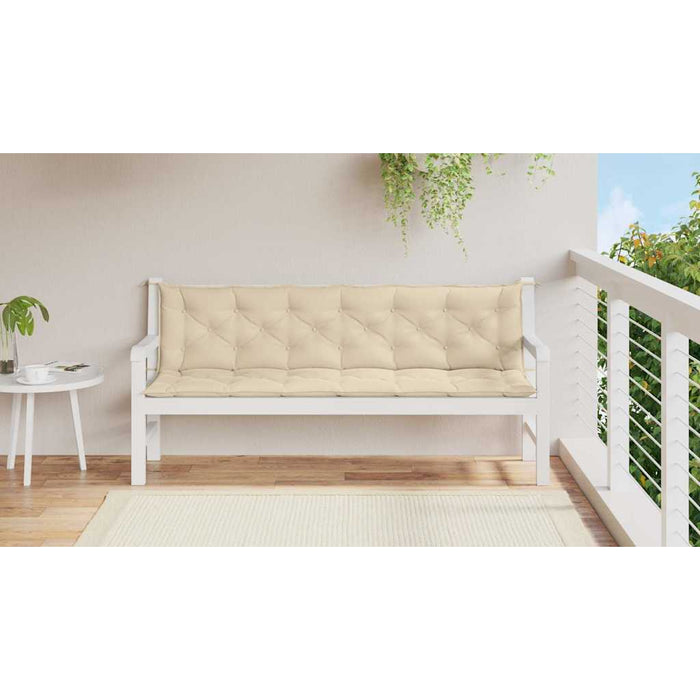 Pernă bancă de grădină, bej, 200x(50+50)x7 cm, material oxford WALTI