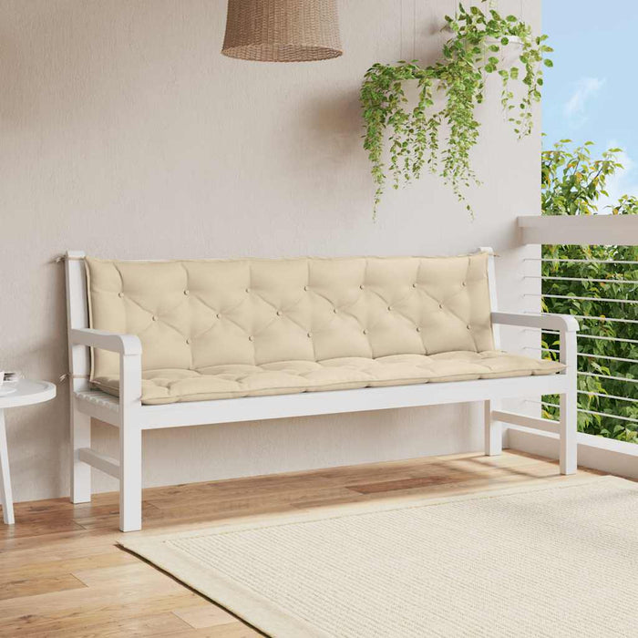 Pernă bancă de grădină, bej, 200x(50+50)x7 cm, material oxford WALTI