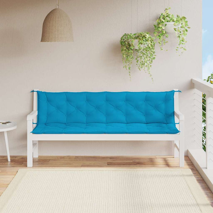 Pernă de bancă albastru deschis 200x(50+50)x7cm material oxford - WALTI WALTI
