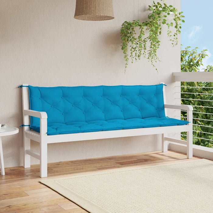 Pernă de bancă albastru deschis 200x(50+50)x7cm material oxford - WALTI WALTI