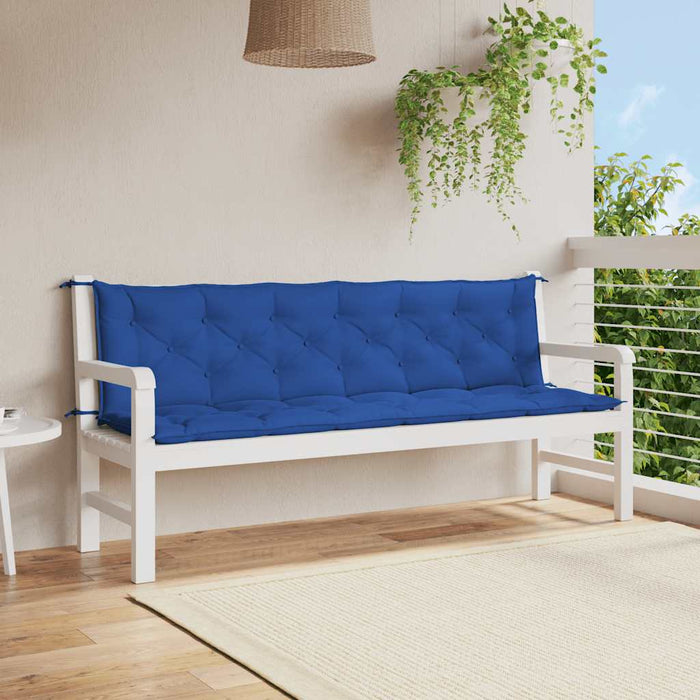 Pernă bancă de grădină albastru 200x(50+50)x7cm material oxford WALTI