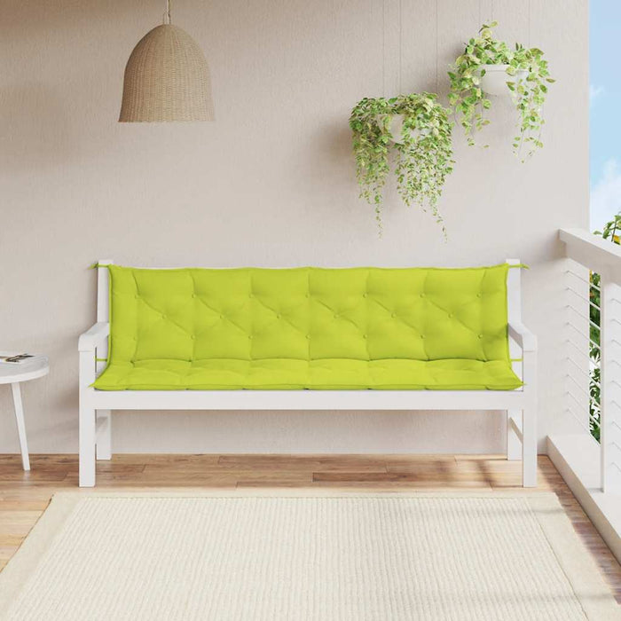 Pernă de bancă, verde aprins, 200x(50+50)x7 cm, material oxford - WALTI WALTI