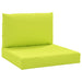 Perne pentru canapea din paleți, 2 buc., verde aprins, textil - WALTI WALTI