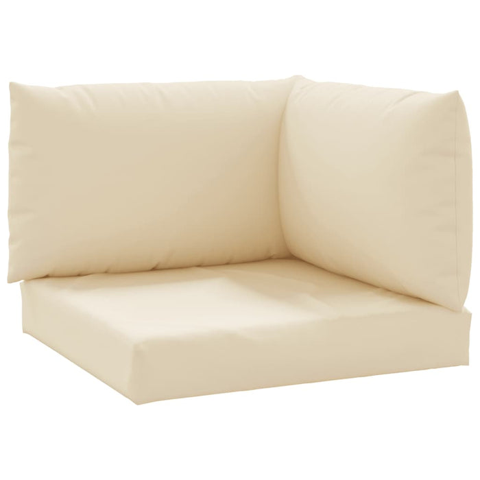 Perne de canapea din paleți, 3 buc., bej, material textil - WALTI WALTI