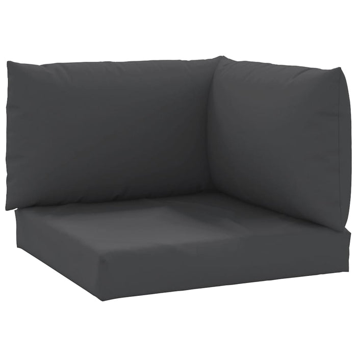 Perne de canapea din paleți, 3 buc., negru, material textil - WALTI WALTI