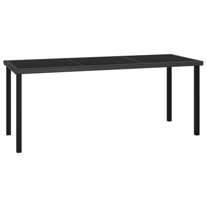 Masă de grădină, negru, 180 x 70 x 73 cm, poliratan - WALTI WALTI