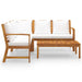 Set mobilier de grădină cu perne crem, 4 piese, lemn de acacia - WALTI WALTI