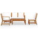Set mobilier de grădină cu perne crem, 5 piese, lemn de acacia - WALTI WALTI