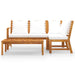Set mobilier de grădină, 4 piese, perne crem, lemn masiv acacia - WALTI WALTI