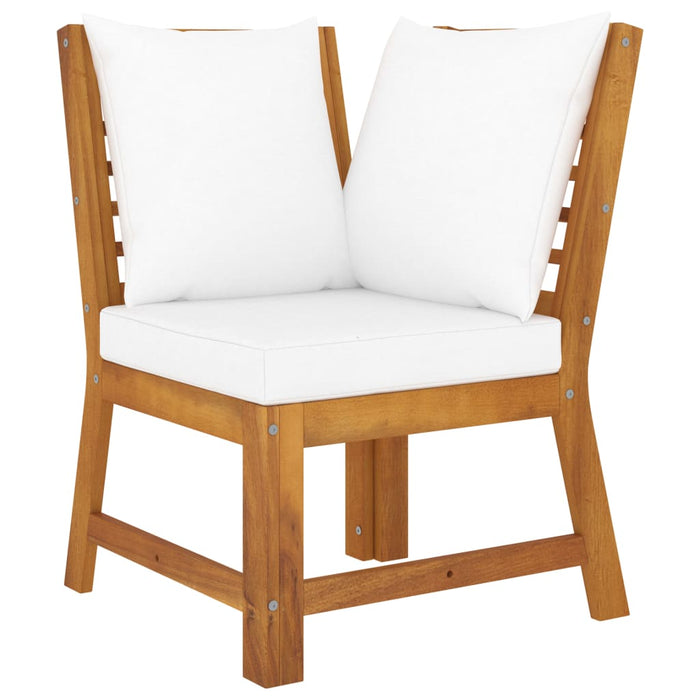 Set mobilier de grădină, 4 piese, perne crem, lemn masiv acacia - WALTI WALTI