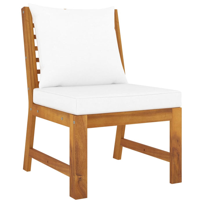 Set mobilier de grădină, 4 piese, perne crem, lemn masiv acacia - WALTI WALTI