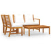 Set mobilier de grădină cu perne crem 4 piese lemn masiv acacia - WALTI WALTI
