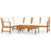 Set mobilier de grădină cu perne crem, 5 piese, lemn de acacia - WALTI WALTI