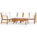 Set mobilier de grădină cu perne crem, 5 piese, lemn de acacia - WALTI WALTI