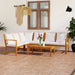 Set mobilier de grădină cu perne crem, 5 piese, lemn de acacia - WALTI WALTI