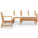 Set mobilier grădină cu perne, 6 piese, crem, lemn masiv acacia - WALTI WALTI
