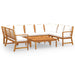 Set mobilier grădină cu perne, 9 piese, crem, lemn de acacia - WALTI WALTI
