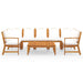 Set mobilier grădină cu perne, 9 piese, crem, lemn de acacia - WALTI WALTI