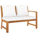 Set mobilier grădină cu perne, 9 piese, crem, lemn de acacia - WALTI WALTI