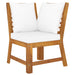 Set mobilier grădină cu perne, 9 piese, crem, lemn de acacia - WALTI WALTI