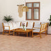 Set mobilier grădină cu perne, 9 piese, crem, lemn de acacia - WALTI WALTI