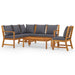 Set mobilier de grădină cu perne, 5 piese, lemn masiv acacia - WALTI WALTI