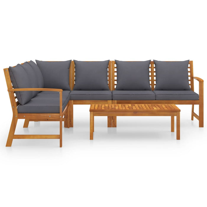 Set mobilier de grădină cu perne, 5 piese, lemn masiv acacia - WALTI WALTI
