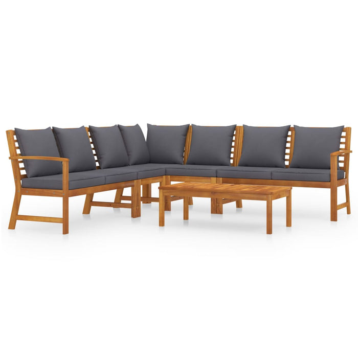 Set mobilier grădină cu perne, 6 piese, lemn masiv acacia WALTI
