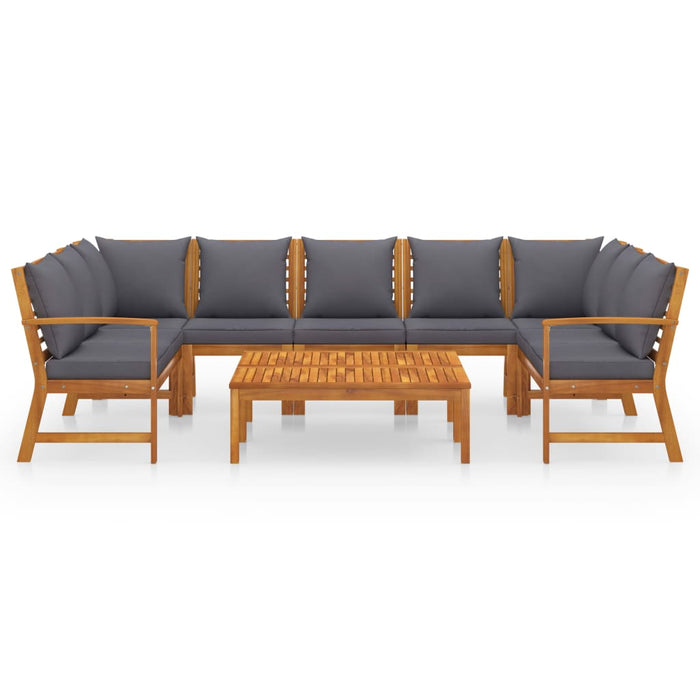Set mobilier grădină cu perne, 9 piese, lemn masiv de acacia WALTI
