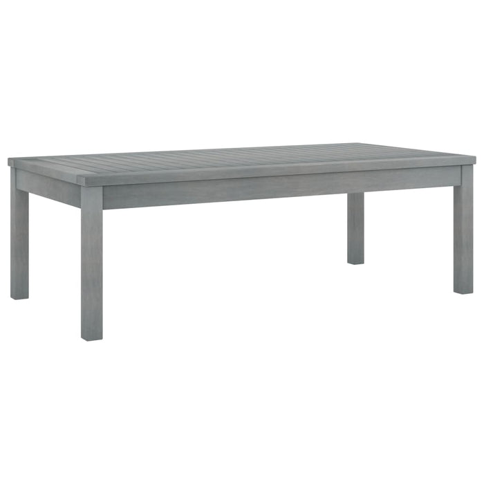 Set mobilier grădină cu pernă, 5 piese, gri, lemn masiv acacia - WALTI WALTI