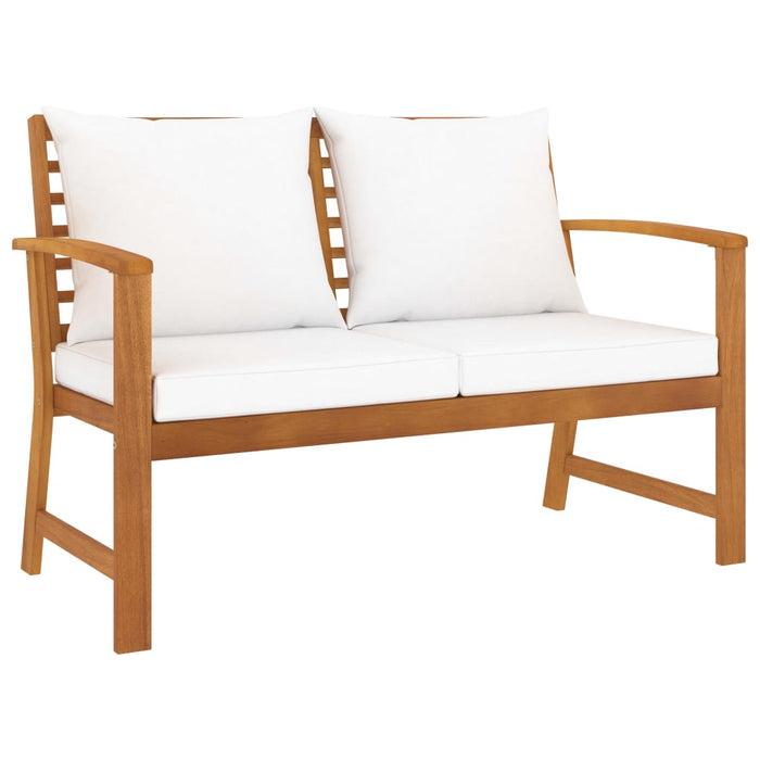 Set mobilier de grădină, cu perne, 3 piese, lemn masiv acacia WALTI