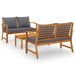 Set mobilier de grădină cu perne, 3 piese, lemn masiv acacia - WALTI WALTI