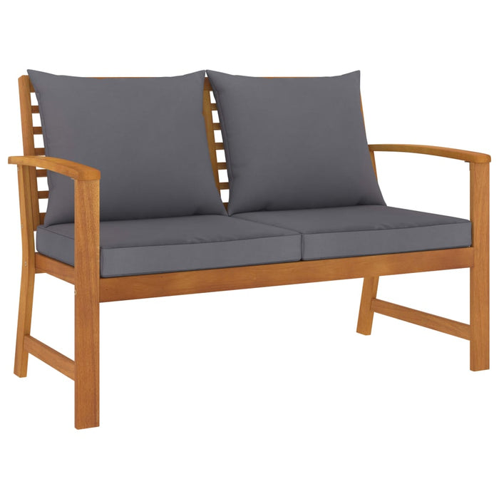 Set mobilier de grădină cu perne, 3 piese, lemn masiv acacia - WALTI WALTI