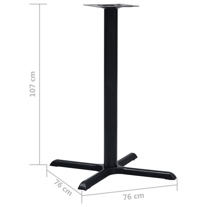 Picior masă de bistro, negru, 76 x 76 x 107 cm, fontă - WALTI WALTI