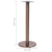 Picior masă de bistro, auriu, Ø45x107 cm, oțel inoxidabil - WALTI WALTI