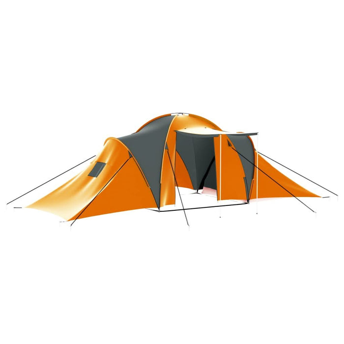 Cort camping, 9 persoane, gri și portocaliu, material textil - WALTI WALTI
