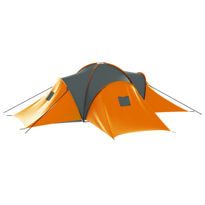 Cort camping, 9 persoane, gri și portocaliu, material textil - WALTI WALTI