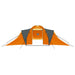 Cort camping, 9 persoane, gri și portocaliu, material textil - WALTI WALTI